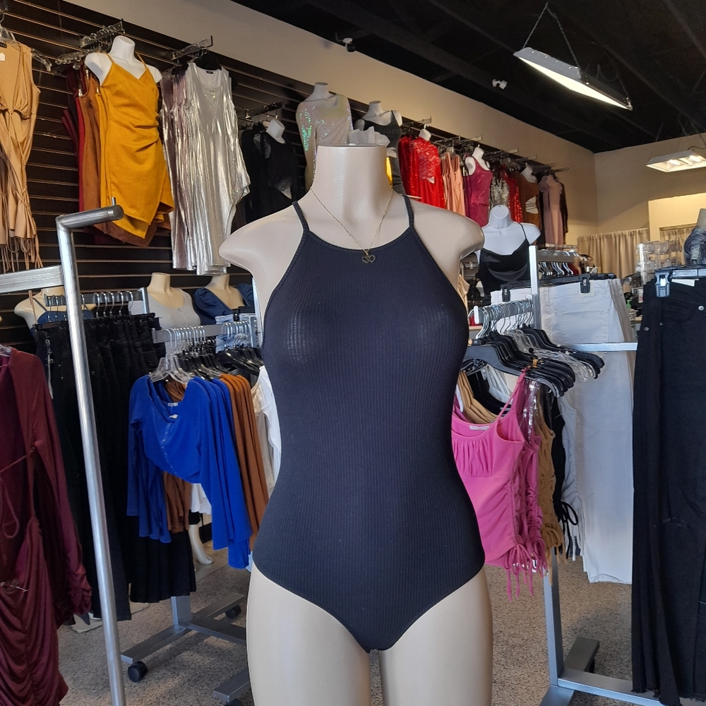 A Line Black Bodysuit
